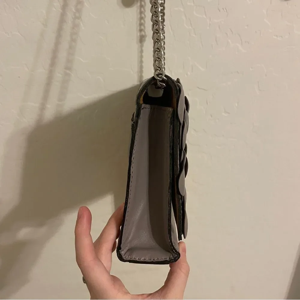 NWT Patricia Nash Petals Leather Crossbody Stone Grey - Picture 8 of 11